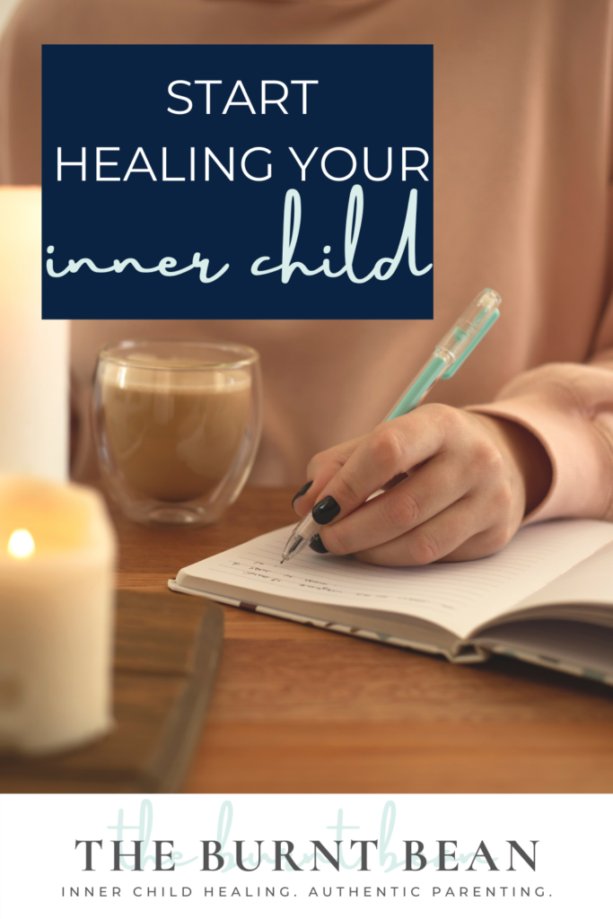 Woman journaling with candles